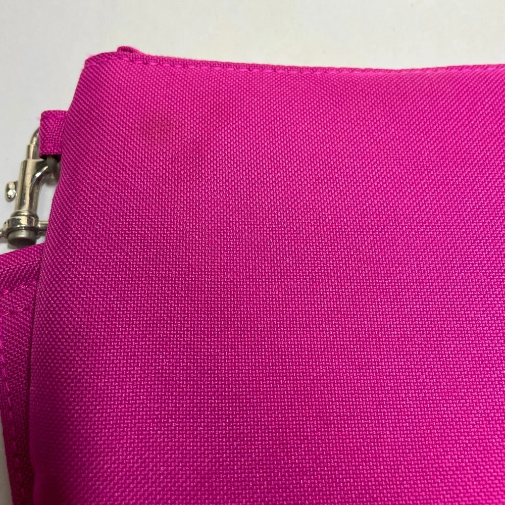 Lily Bloom magenta school Prep owl graphic fabric wristlet wallet